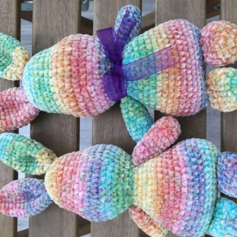 Clisil 300gram 196yardx3 Gradient Velvet Yarn Crochet Knitting Dyed Rainbow Velvet Headband Hat Scarf Sweater Pillow Blanket Wrap DIY Soft Luxury Velvet Chenille Yarn Craft Yarn - Image 5